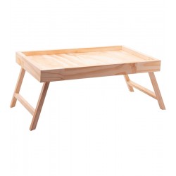 Bandeja 63x30,5cmx24cm Para Café Da Manhã De Madeira Pinus